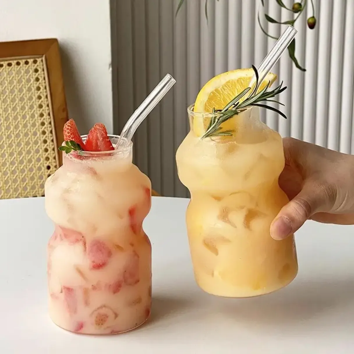 Heat Resistant Single-layer Glass Mug Juice Cup