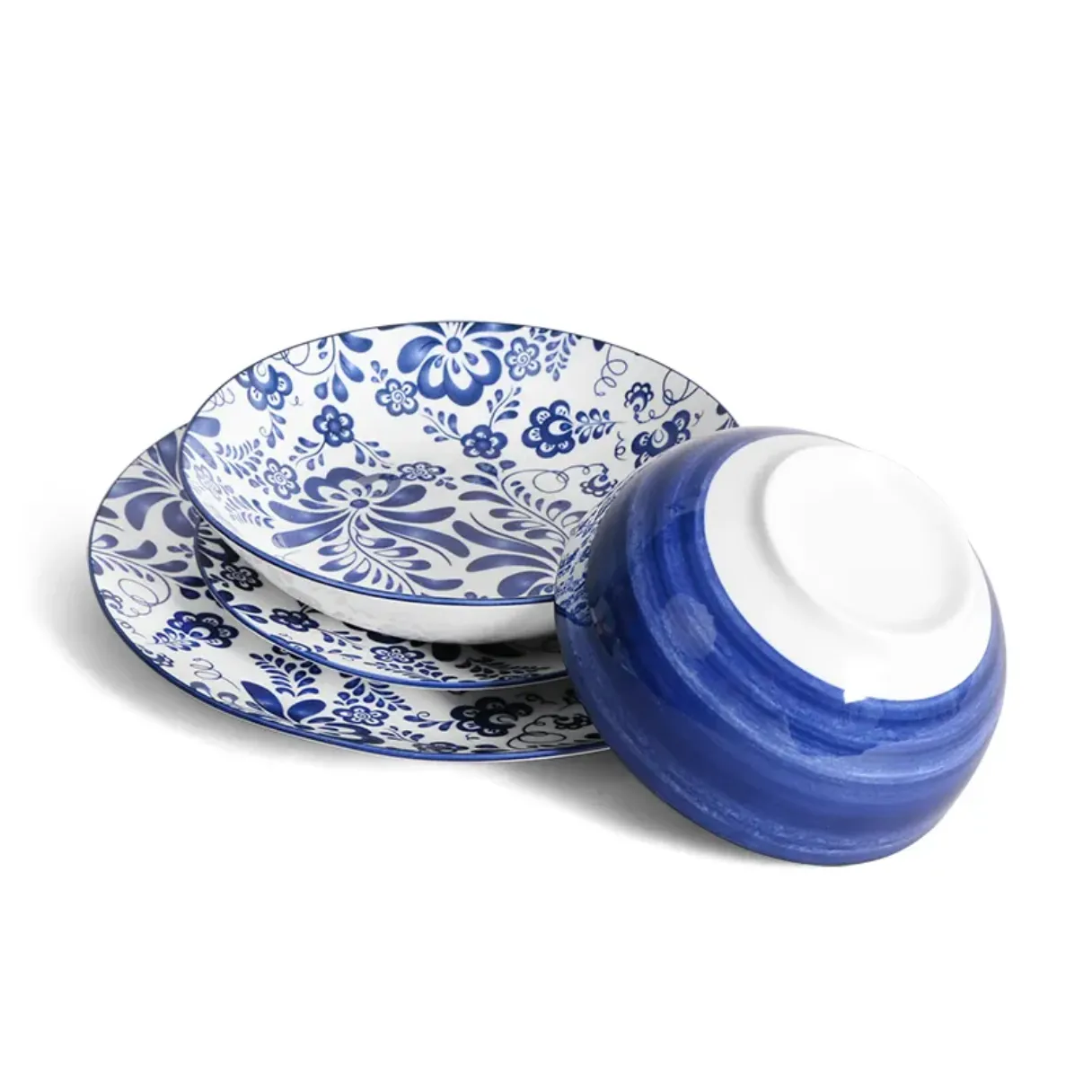 Blue &#038; White Floral Porcelain Dinnerware Pad Print