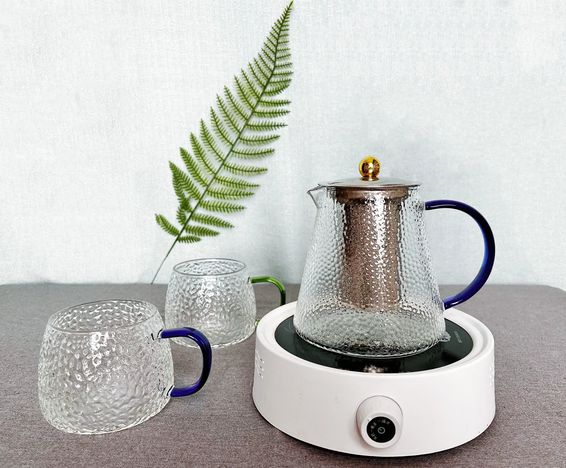 High Borosilicate Material of Glass Cup with Handle