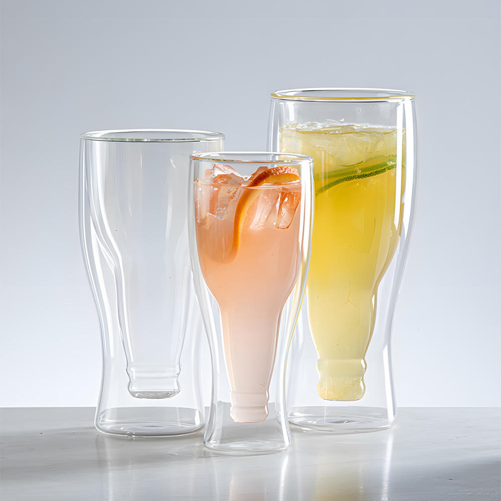 Double Wall Beer Mug With Lead-Free Clear Glass Double Wall Beer Mug With Lead-Free Clear Glass