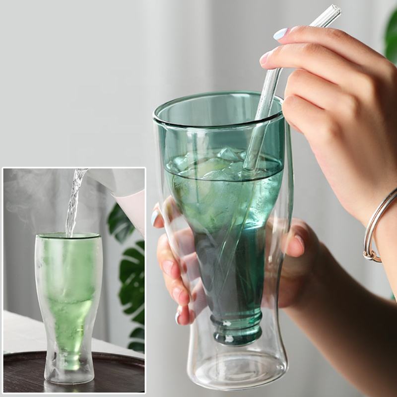 Double Wall Beer Mug With Lead-Free Clear Glass Double Wall Beer Mug With Lead-Free Clear Glass