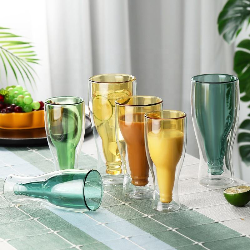 Double Wall Beer Mug With Lead-Free Clear Glass Double Wall Beer Mug With Lead-Free Clear Glass