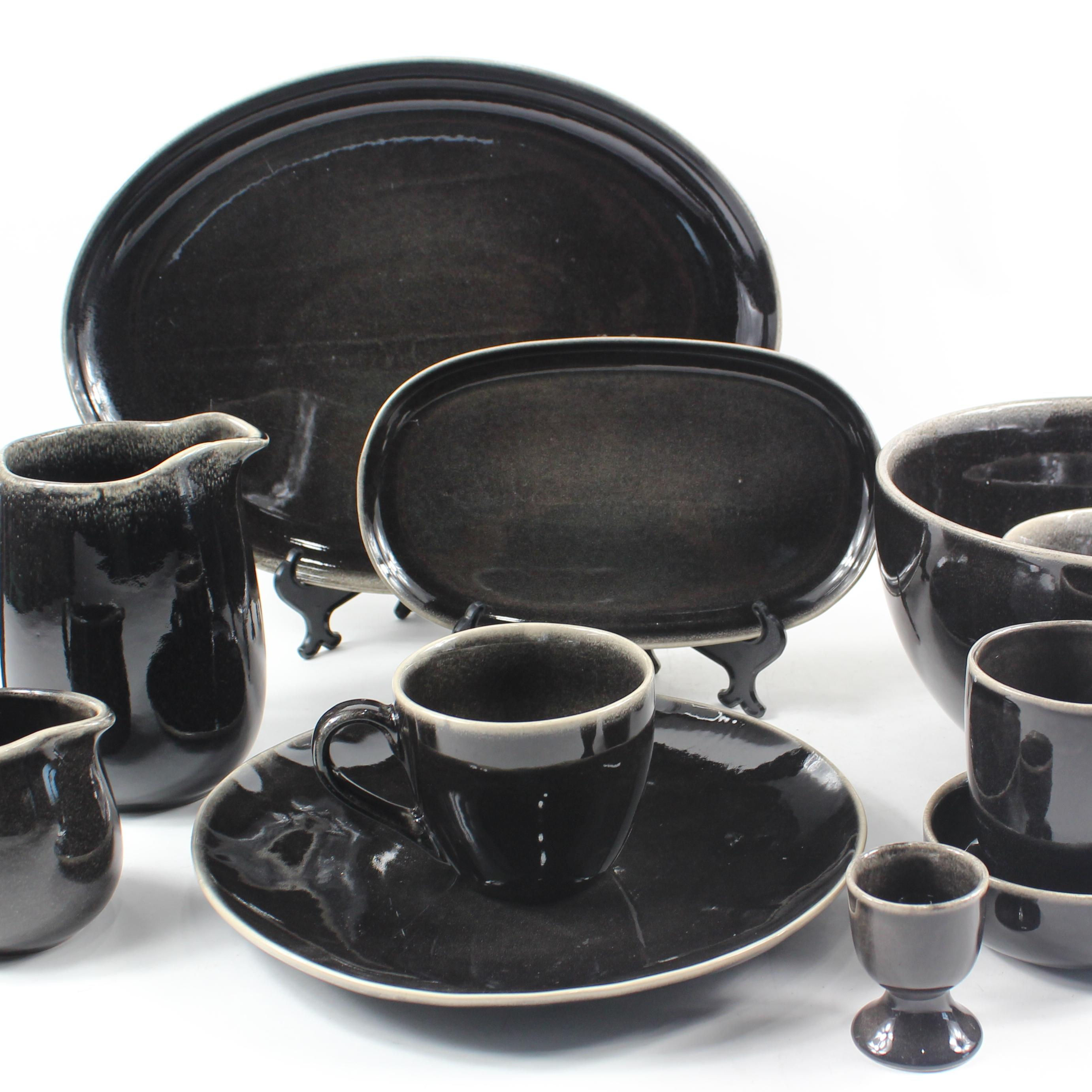 Durability of a High-Quality Black Ceramic Dish Set