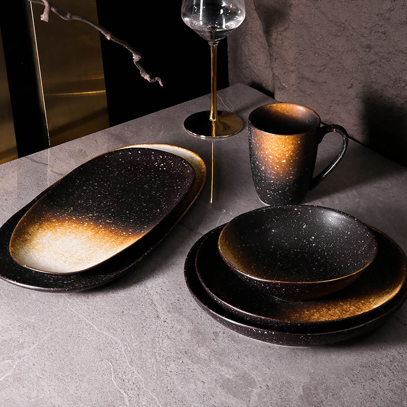 Durability of a High-Quality Black Ceramic Dish Set