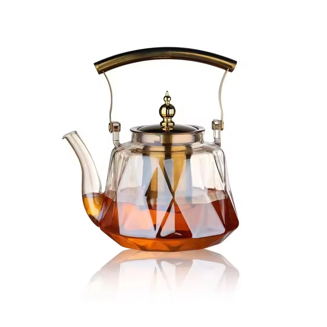 Glass Teapot with Tea Infuser Modern Style