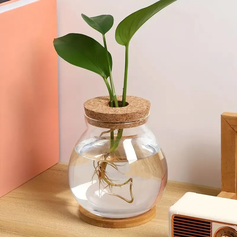 Coconut shape glass mug Ball Shape Glass mug with Straw