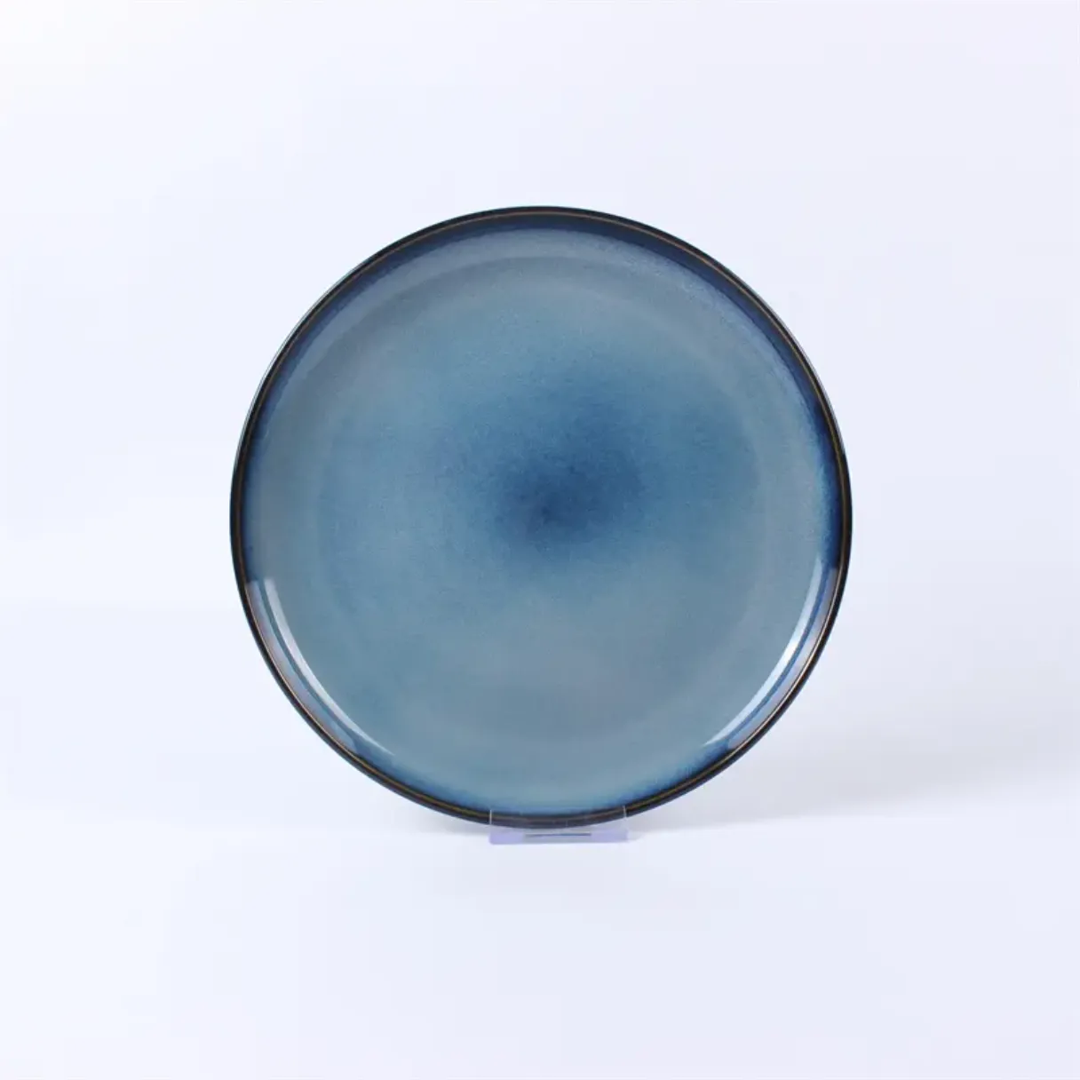 16pcs reactive glaze Blue dinner plate