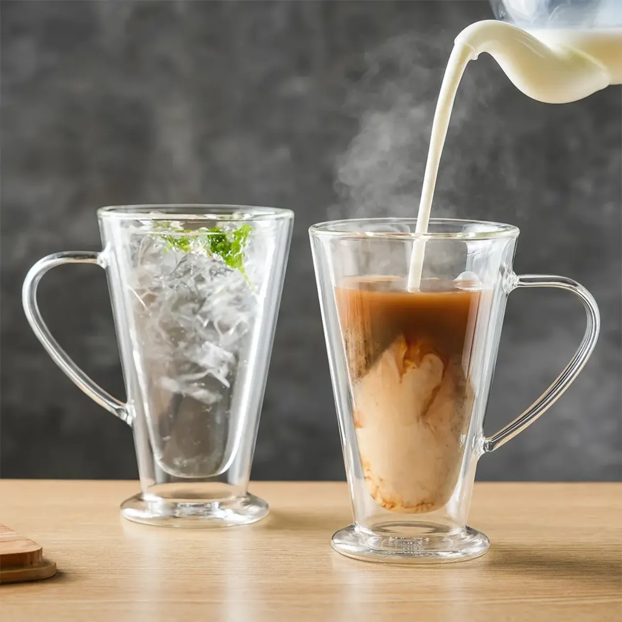 350ml double wall mug with handle