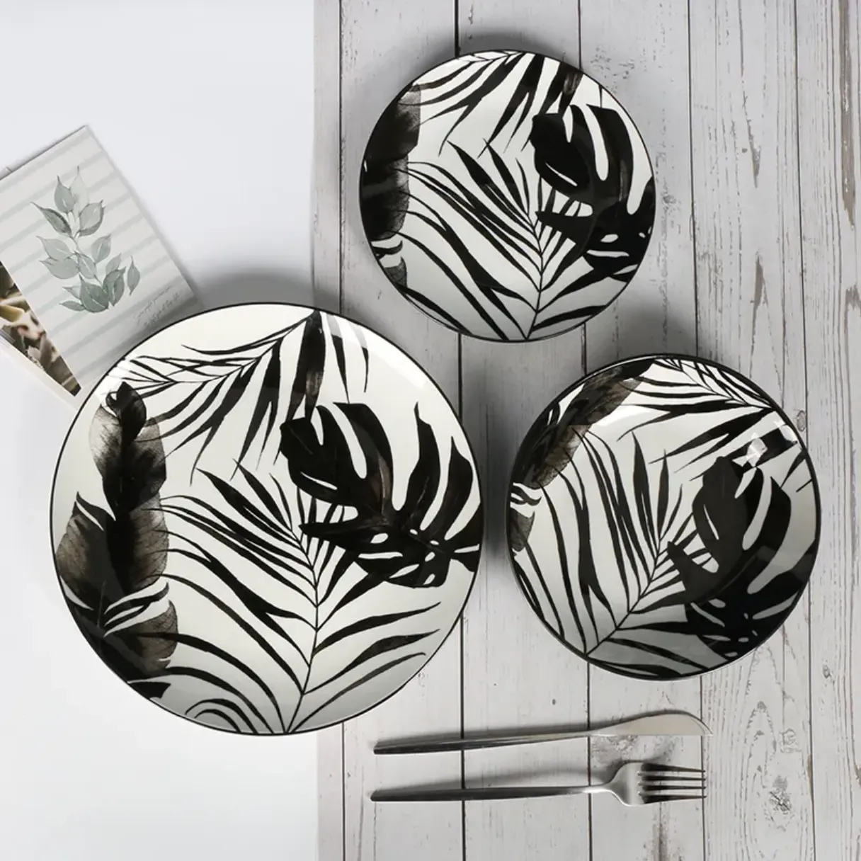 black dinner set ceramic