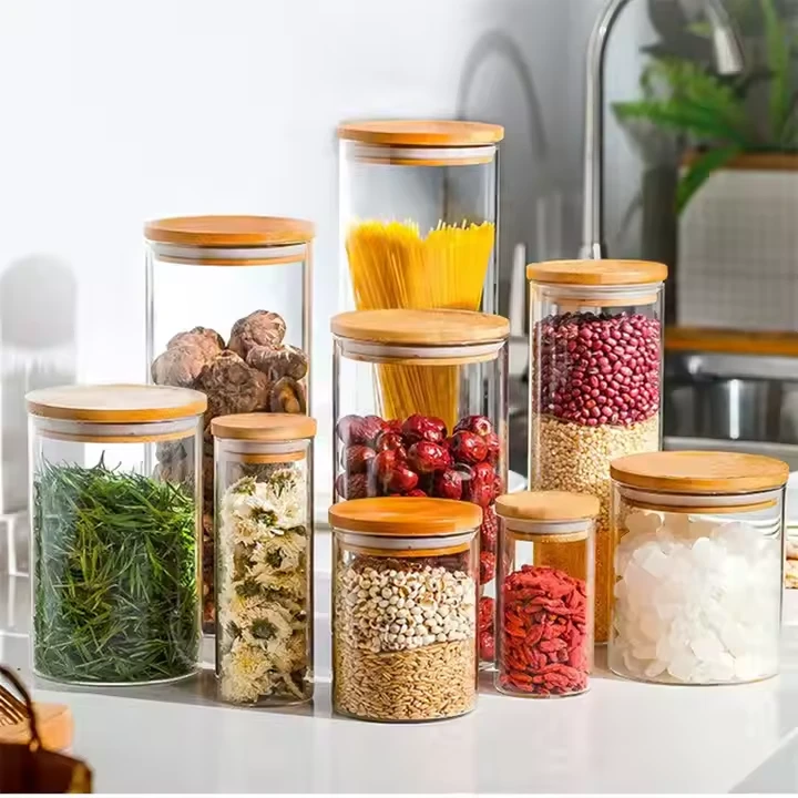 Storage Jar with Wooden Lid