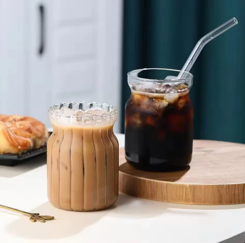 high borosilicate glass can glass mug 300ml