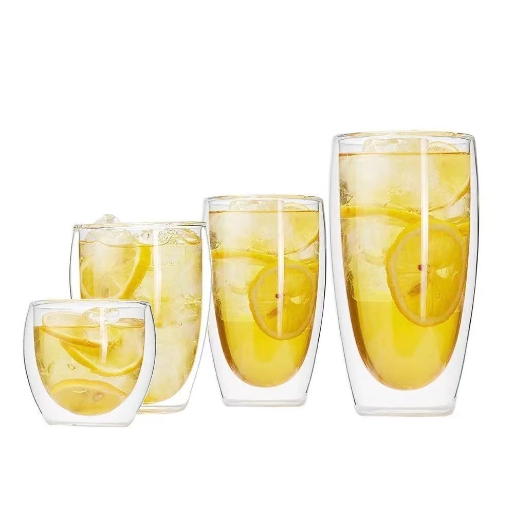 clear double wall coffee mugs