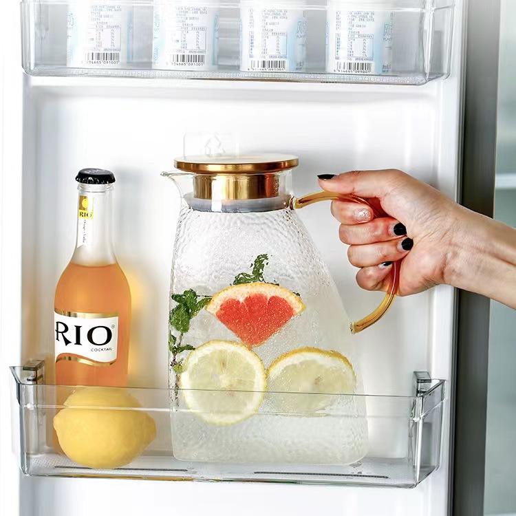 High Quality customize glass pitcher glass carafe tea beverage glass water pitcher with lid