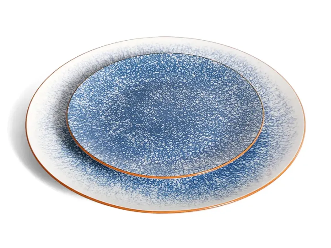 Bespoke Splatter Porcelain Tableware fake reactive glaze