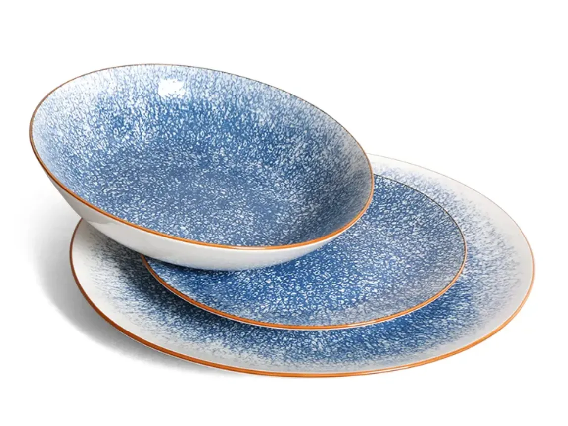 Bespoke Splatter Porcelain Tableware fake reactive glaze