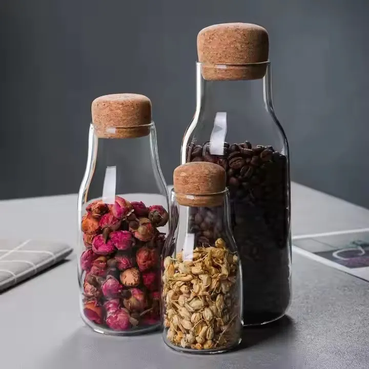 Round Transparent High Borosilicate Glass Storage Jar