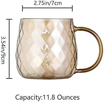 Diamond Shaped High Borosilicate Glass Water Pitcher With Bamboo/Stainless Steel Lid