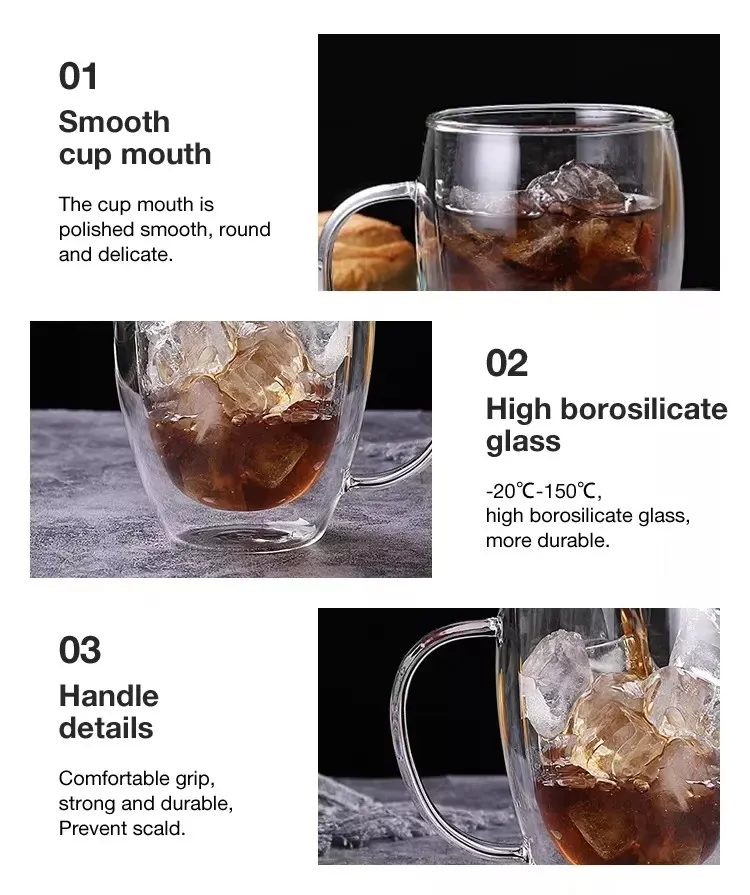 350ml Double Wall Mug Dry Flower Tea Mug