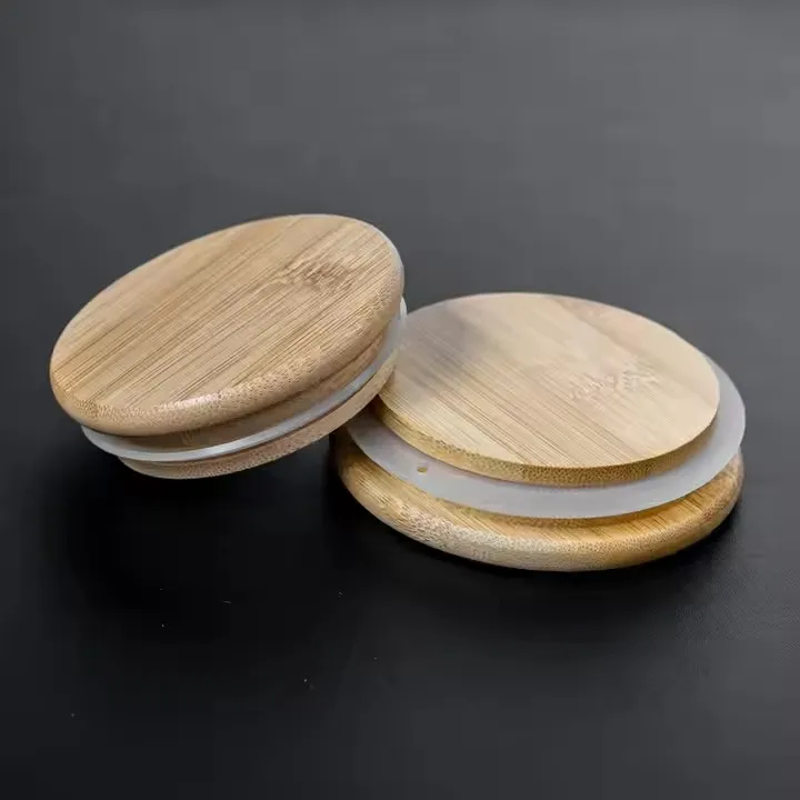 Square High Borosilicate Glass Storage Jar With Bamboo Lid For Home Kitchens