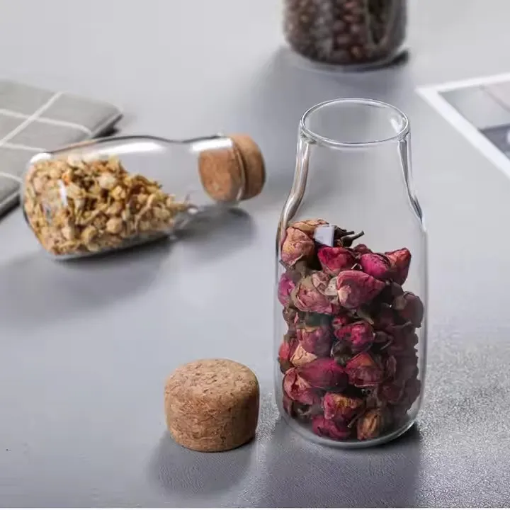 Round Transparent High Borosilicate Glass Storage Jar