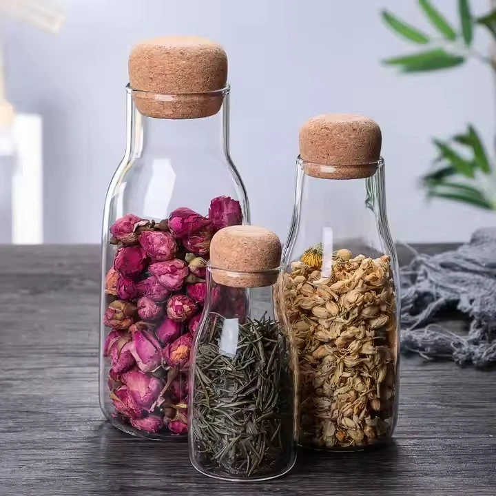 Round Transparent High Borosilicate Glass Storage Jar