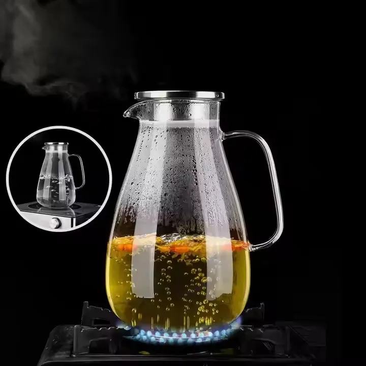 High borosilicate glass pitcher