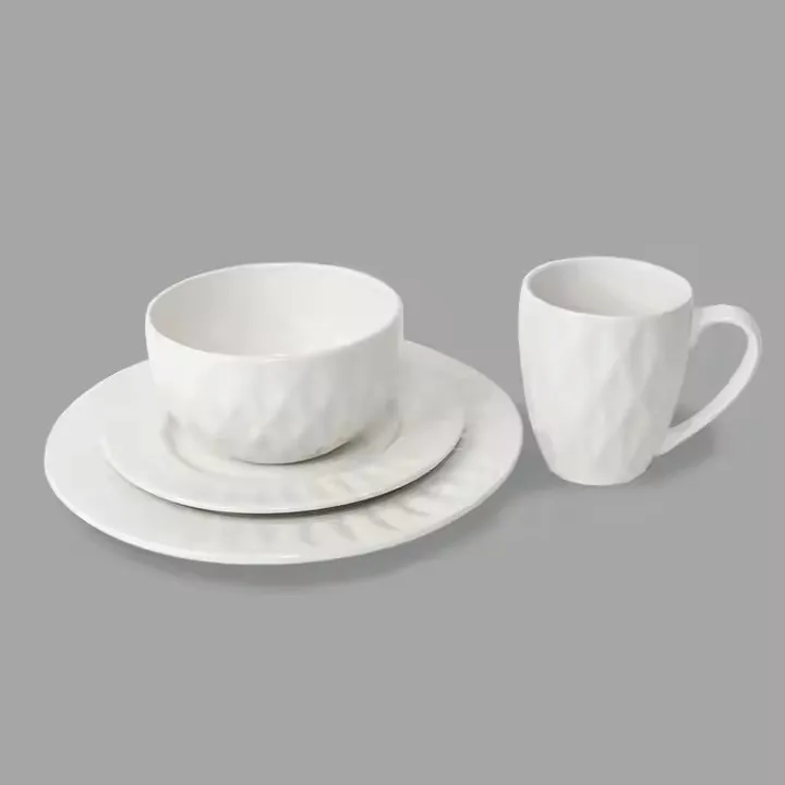 Diamond-Embossed Premium Dinnerware Collection