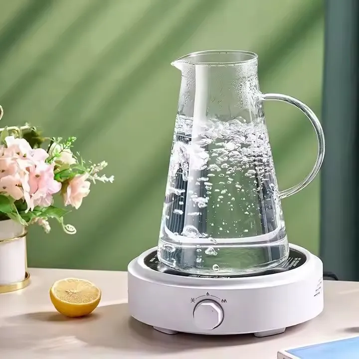 Borosilicate Hand Blown Clear Resistant Glass Water Pitcher