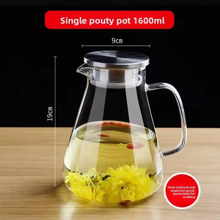 High borosilicate glass pitcher